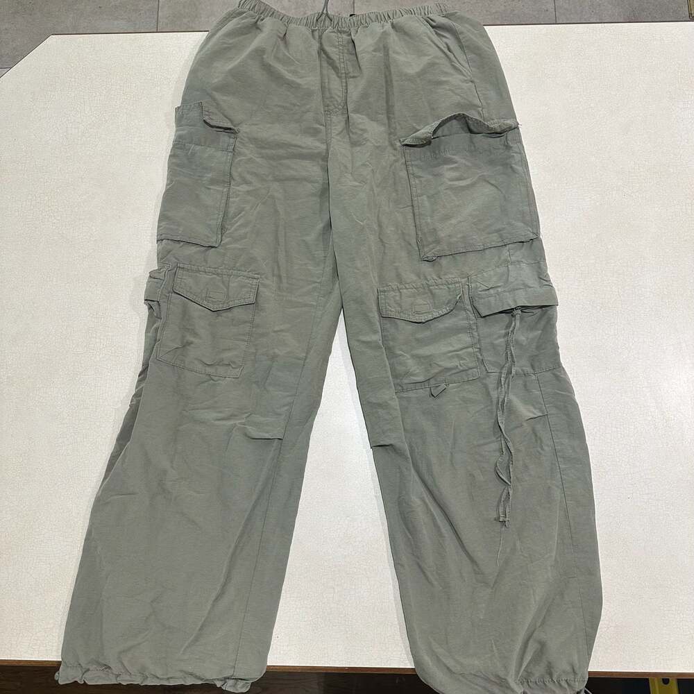 Aeropostale Parachute Cargo Pants M Womens Olive Paratrooper Cotton Y2K Style VG